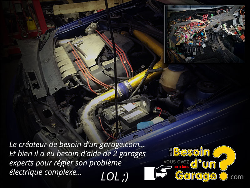 Le créateur de besoin d’un garage.com... Et bien il a eu besoin d’aide de 2 garages experts pour régler son problème électrique complexe... LOL ;)